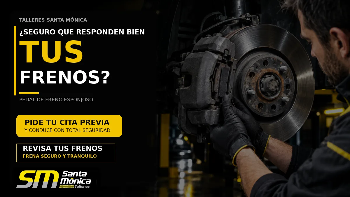 Pedal de freno esponjoso o que se hunde: causas, riesgos y cuándo acudir al taller