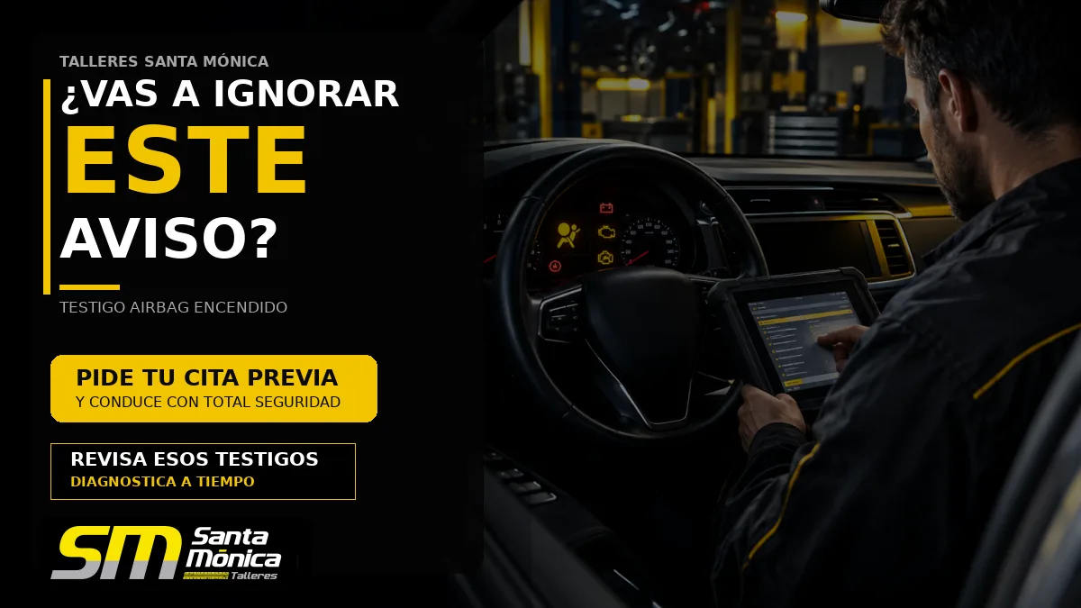 Testigo del airbag encendido: qué significa, qué riesgos tiene y cuándo acudir al taller
